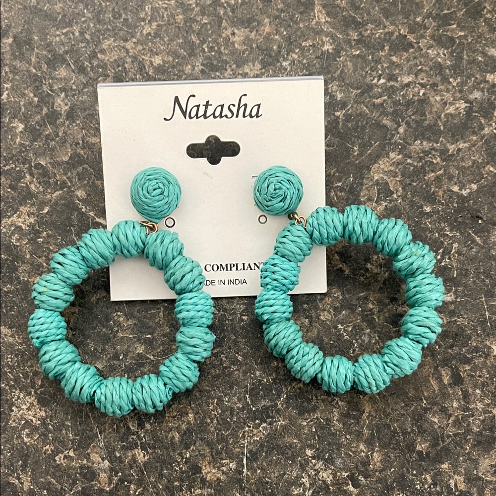 Natasha Turquoise Hoop Earrings